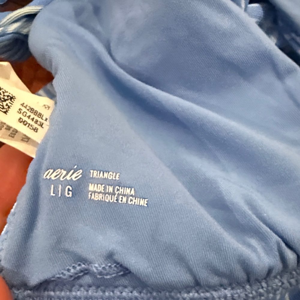 Aerie Blue High-Waisted Bikini Bottom - Picture 3 of 4